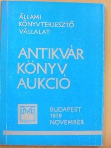 Antikvár könyv aukció - Budapest, 1979. november [antikvár]