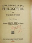 Wilhelm Wundt - Einleitung in die Philosophie [antikvár]