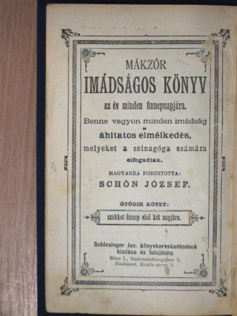 Mákzór imádságos könyv az év minden ünnepnapjára V. [antikvár]