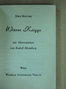 Jörg Mauthe - Wiener Knigge [antikvár]