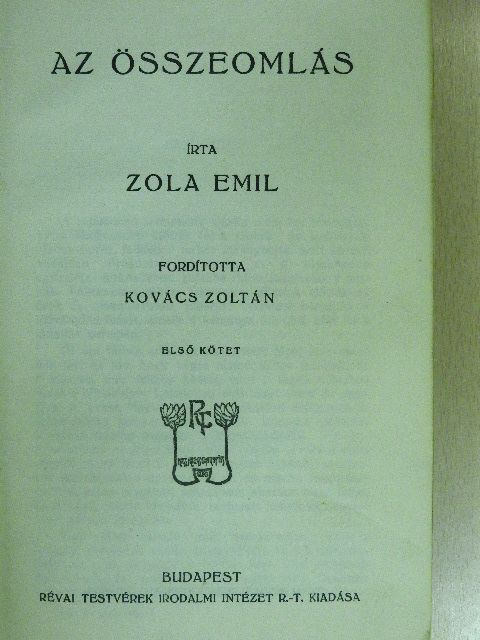 Zola Emil - Az összeomlás I-II. [antikvár]