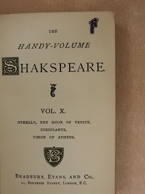 Shakspeare - Othello/The Moor of Venice/Coriolanus/Timon of Athens [antikvár]