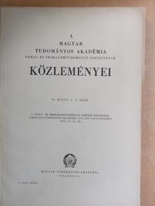 B. Havránek - A Magyar Tudományos Akadémia Nyelv- és Irodalomtudományi Osztályának közleményei VI. 1-2. [antikvár]