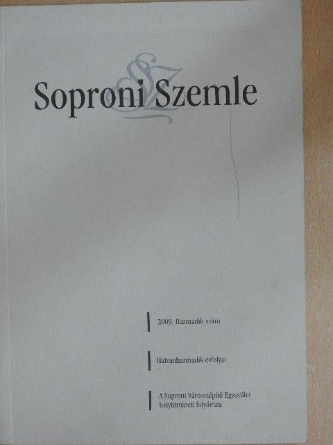 Andrássy Péter - Soproni Szemle 2009/3 [antikvár]