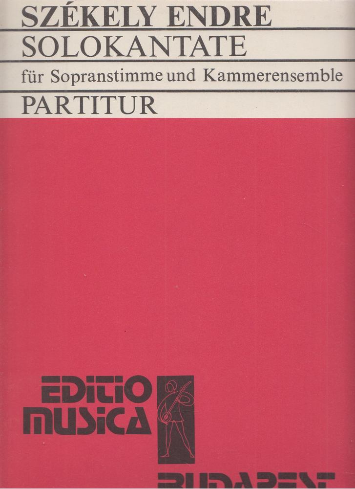 SZÉKELY ENDRE - Solokantate - Partitur [antikvár]