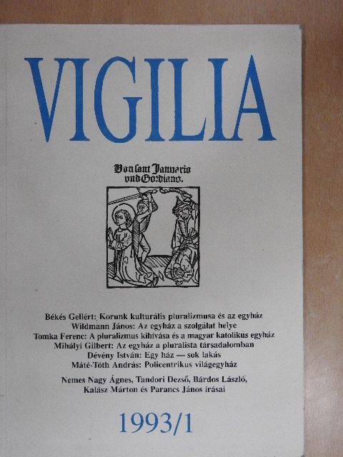 Bárdos László - Vigilia 1993. január [antikvár]