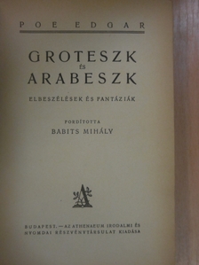 Edgar Poe - Groteszk és arabeszk [antikvár]