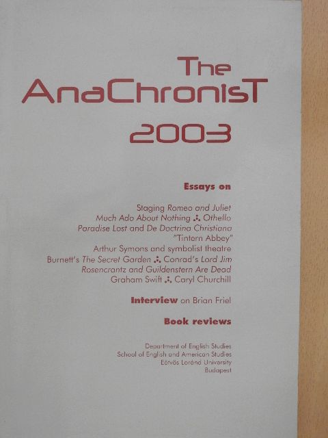 The AnaChronist 2003 [antikvár]