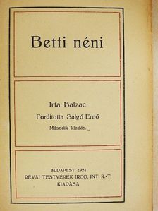 Honoré de Balzac - Betti néni [antikvár]