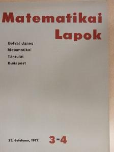 Garrett Birkhoff - Matematikai Lapok 1972/3-4. [antikvár]