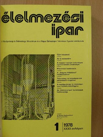 Bátyai Jenő - Élelmezési ipar 1978-1979. január-december [antikvár]