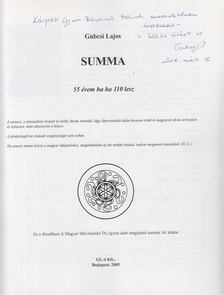 Gubcsi Lajos - Summa (dedikált) [antikvár]