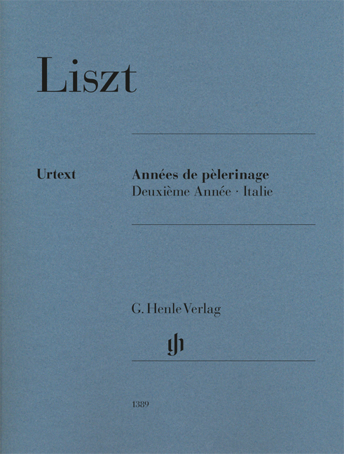 LISZT - ANNÉES DE PELERINAGE. DEUXIEME ANNÉE - ITALIE