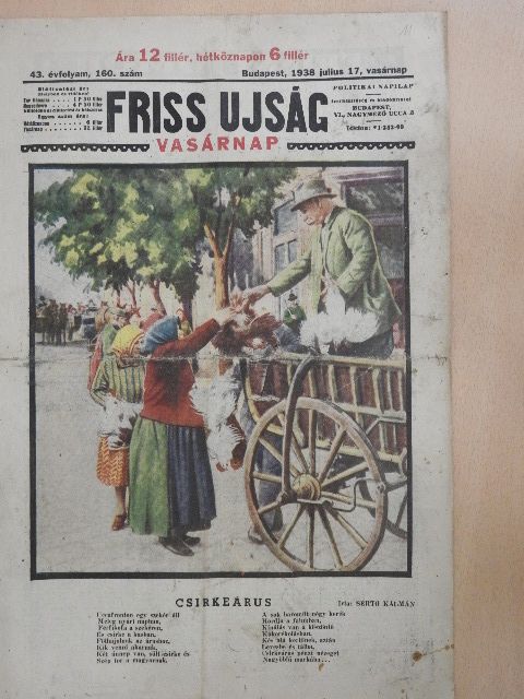 Faludi Kálmán - Friss Ujság Vasárnap 1938. julius 17. [antikvár]