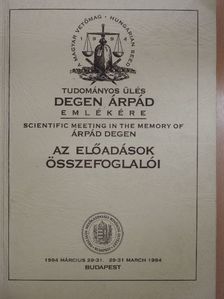 Dr. Bedő Zoltán - Tudományos ülés Degen Árpád emlékére [antikvár]