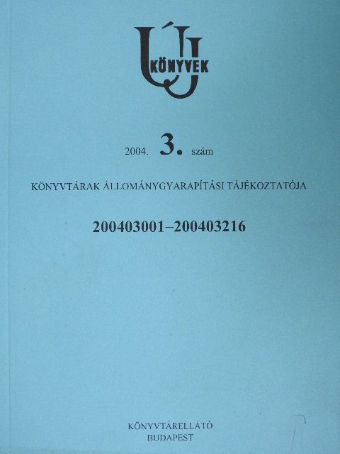 Új könyvek 2004/3. [antikvár]