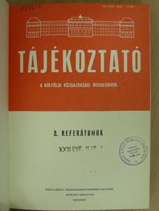 Tájékoztató a külföldi közgazdasági irodalomról 1978. I. félév ("A" sorozat) (fél évfolyam) [antikvár]