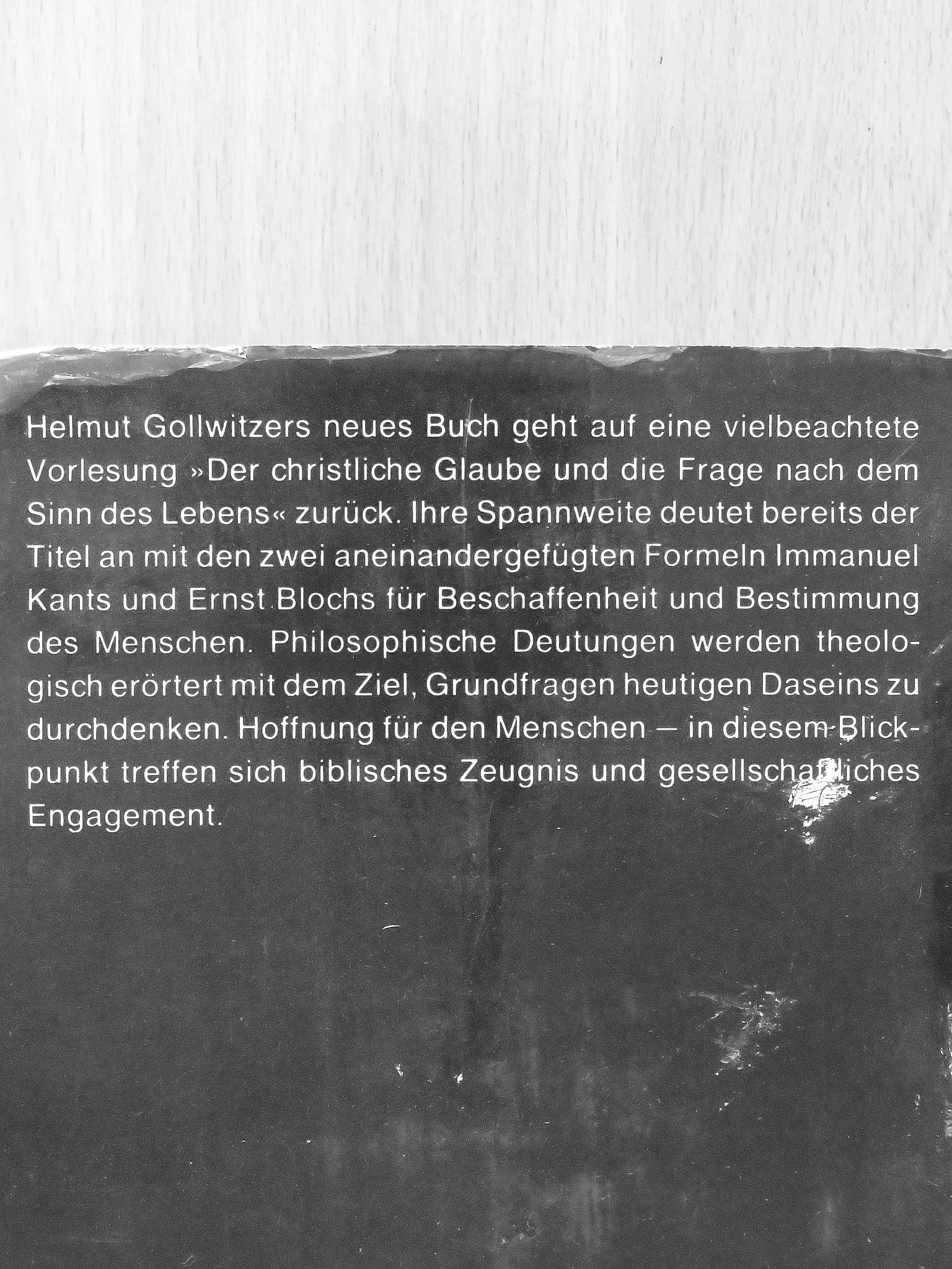 Helmut Gollwitzer - Krummes Holz-aufrechter Gang [antikvár]