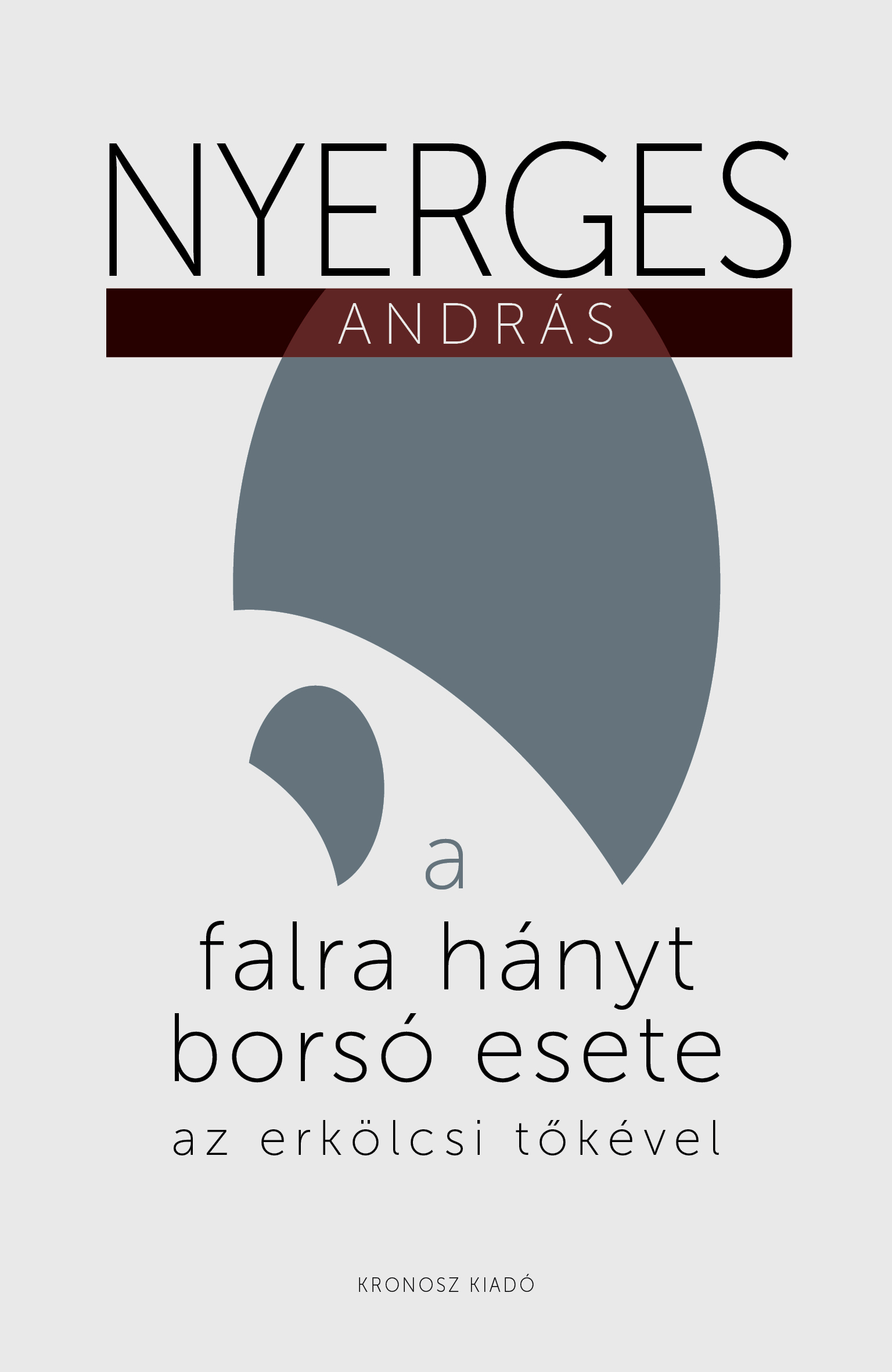 Nyerges András - A falra hányt borsó esete az erkölcsi tőkével. Esszék, glosszák, színrebontások 2010-2022 [eKönyv: pdf]