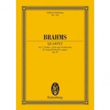 BRAHMS... - QUARTET FOR 2 VIOLINS,VIOLA AND VIOLONCELLO Bb MAJOR OP.67, POCKET SCORE