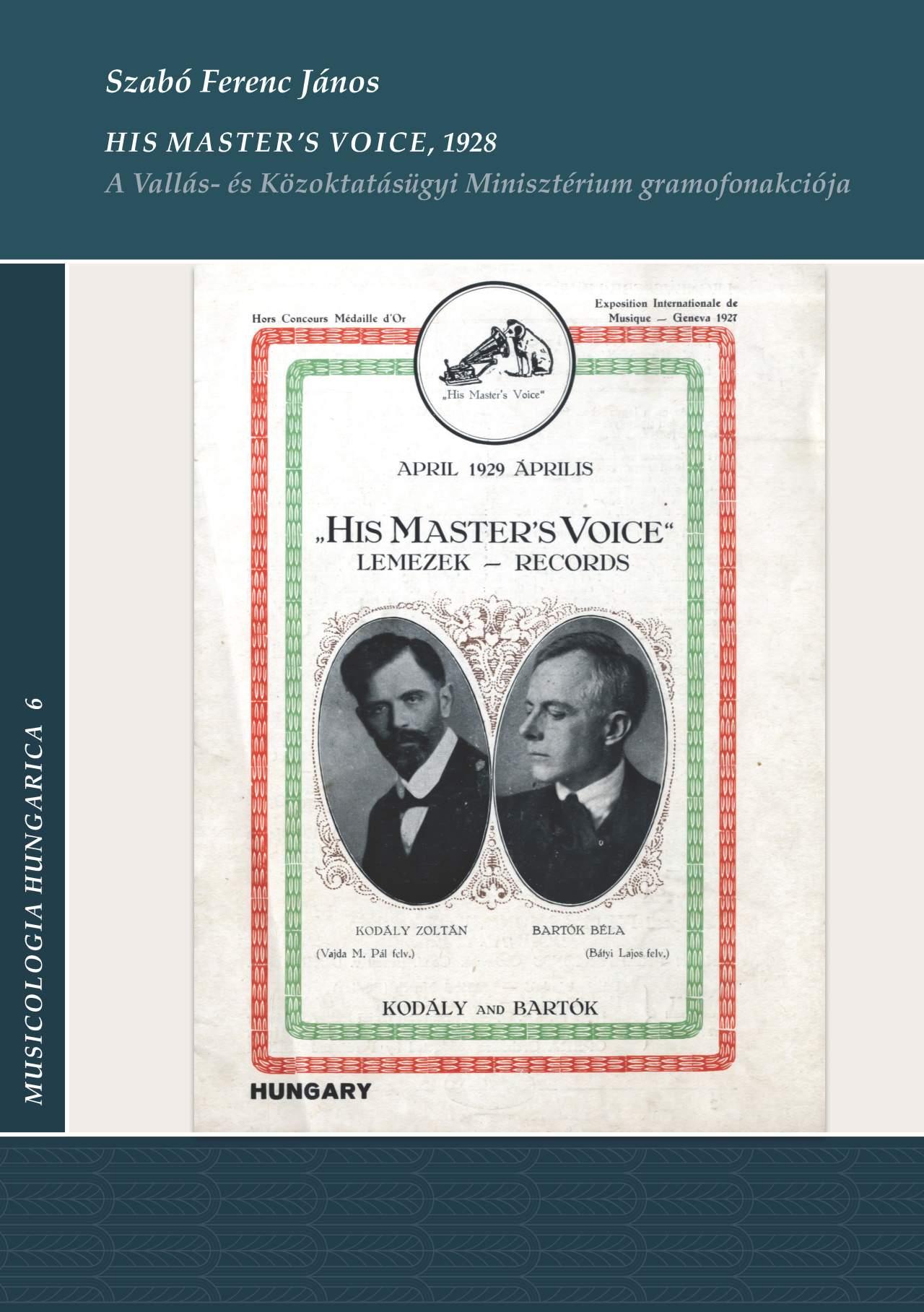 SZABÓ FERENC JÁNOS - His Master Voice, 1928 - A Vallás- és Közoktatásügyi Minisztérium gramofonakciója