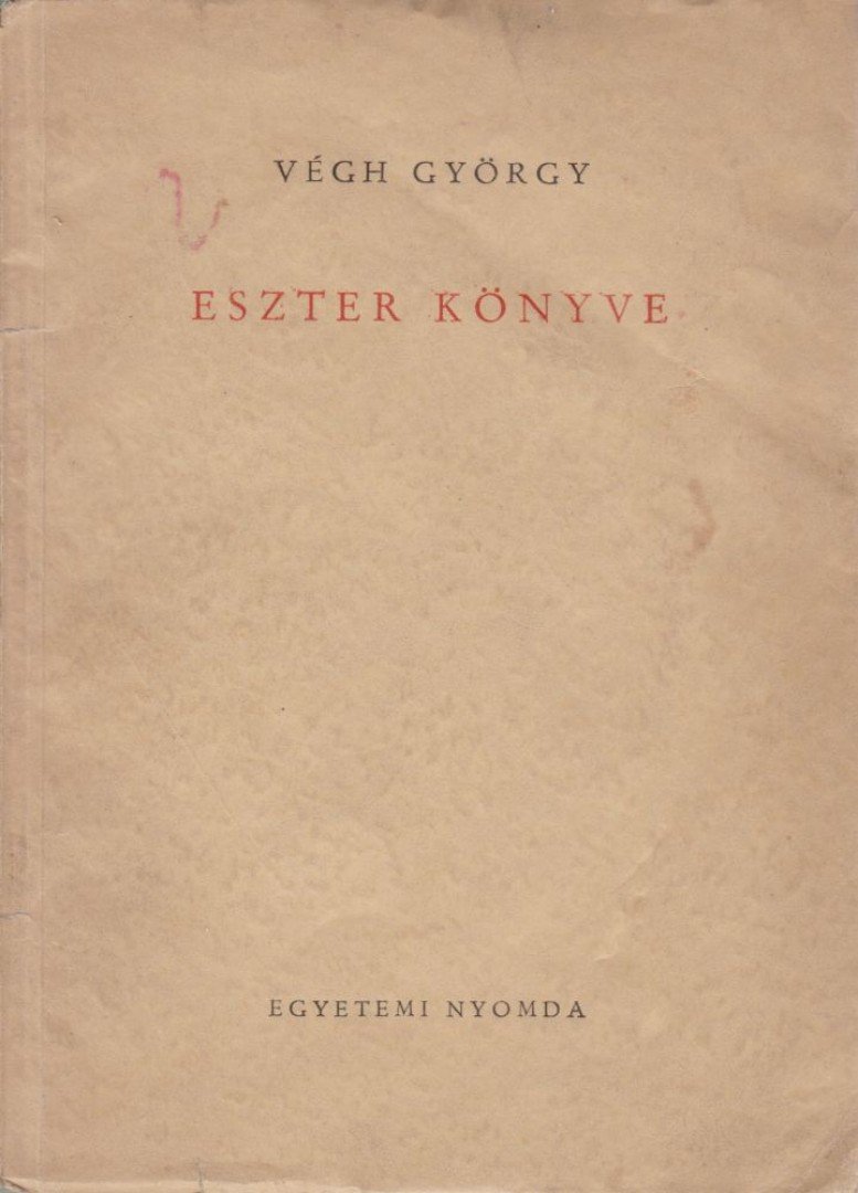 Végh György - Eszter könyve [antikvár]