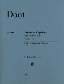 DONT - ÉTUDES ET CAPRICES FÜR VIOLINE SOLO OP.35, FINGERSATZ UND STRICHBEZEICHNUNG VOM KOMPONISTEN