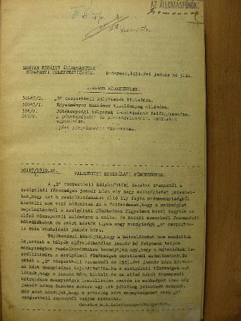 Magyar Királyi Államvasutak Budapesti Üzletvezetőségének körrendeletei 1931. január 3-december 23. [antikvár]