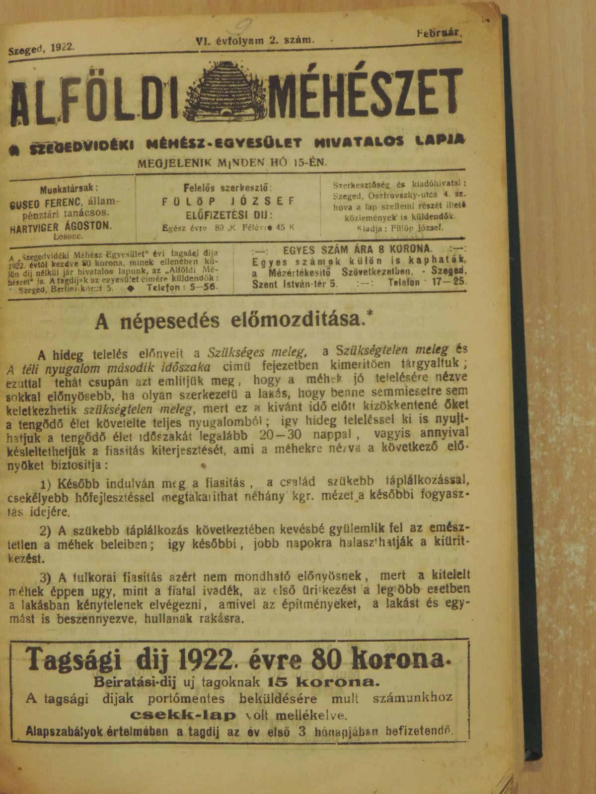 Gajda Mihály - Alföldi Méhészet 1921., 1922., 1923., 1924., 1925., 1926. (vegyes számok) (33 db) [antikvár]