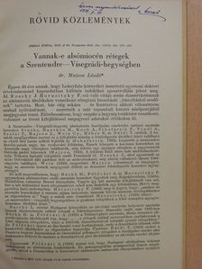 Dr. Majzon László - Vannak-e alsómiocén rétegek a Szentendre-Visegrádi-hegységben (dedikált példány) [antikvár]