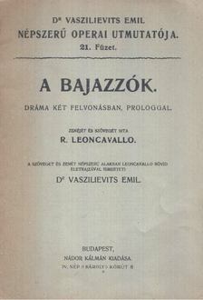 Vaszilievits Emil - A bajazzók [antikvár]
