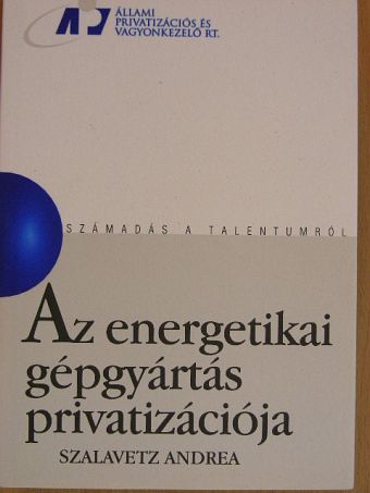 Szalavetz Andrea - Az energetikai gépgyártás privatizációja [antikvár]