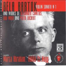 BARTÓK, COMITAS, MARX, LACHERT - VIOLIN SONATA NO.1, 4 PIECES FOR VIOLIN & PIANO CD ÁBRAHÁM MÁRTA