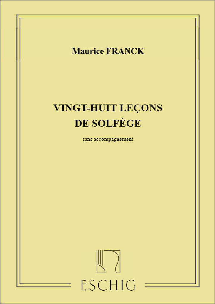 FRANCK, MAURICE - VINGT HUIT LECONS DE SOLFEGE