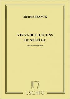 FRANCK, MAURICE - VINGT HUIT LECONS DE SOLFEGE