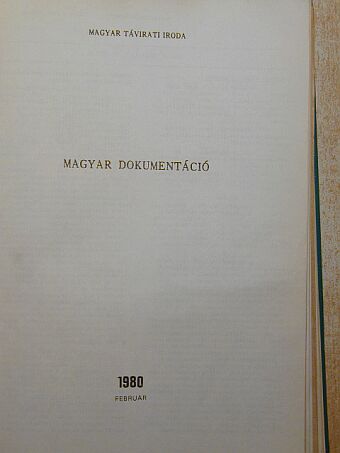 MTI magyar dokumentáció 1980. január-december [antikvár]