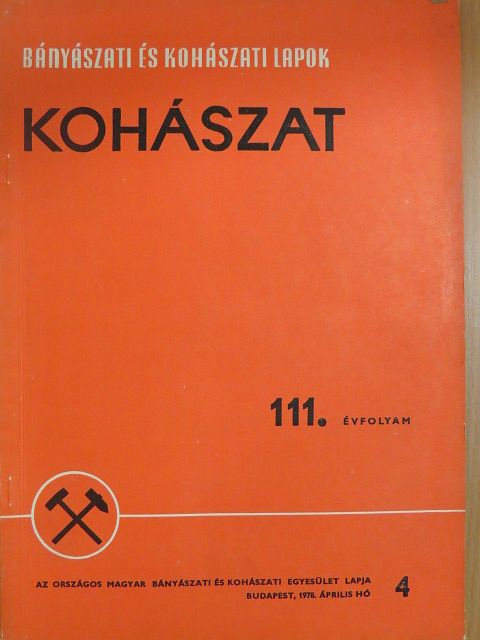Dr. Báder Imre - Bányászati és Kohászati Lapok - Kohászat 1978. április [antikvár]
