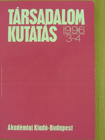Bán Ervin - Társadalomkutatás 1996/3-4. [antikvár]