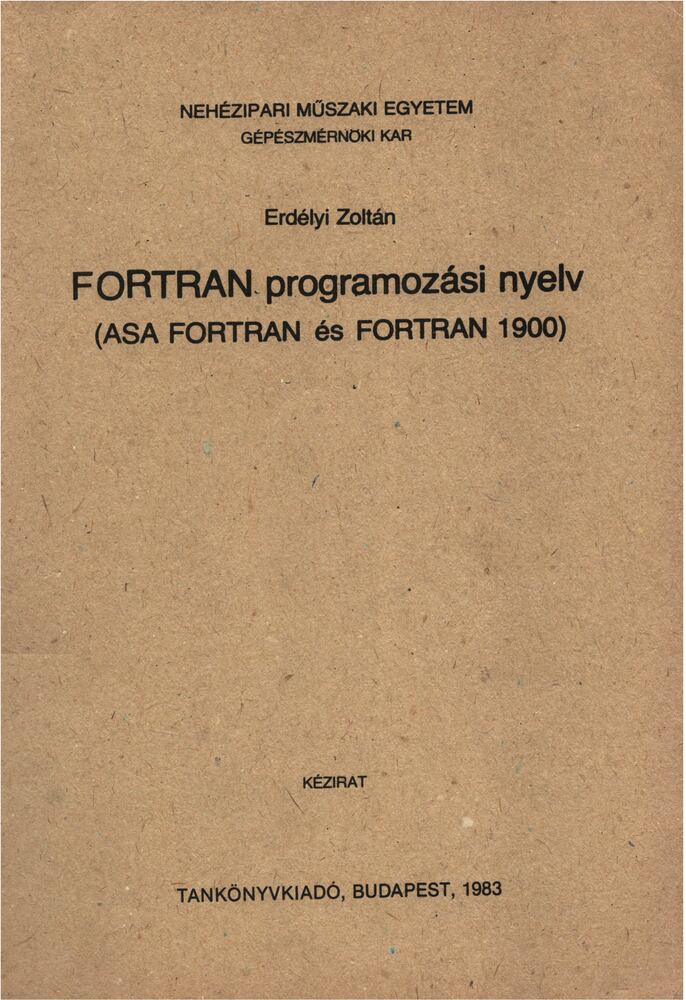 Erdélyi Zoltán - Fortran programozási nyelv [antikvár]