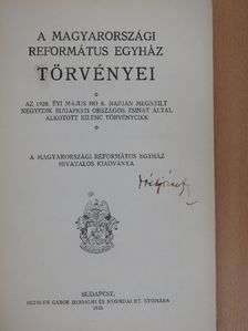 A Magyarországi Református Egyház törvényei [antikvár]