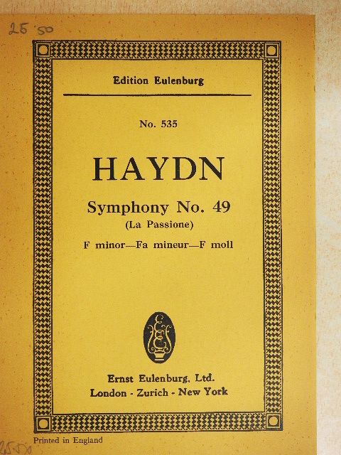 Joseph Haydn - Symphony No. 49 [antikvár]