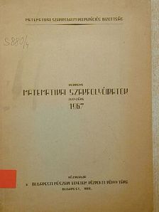 Kurrens matematikai szakfolyóiratok jegyzék 1967 [antikvár]