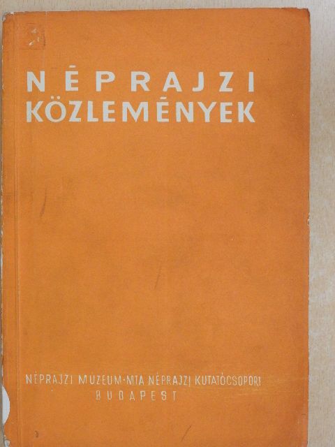 Néprajzi közlemények XI. 3-4. [antikvár]