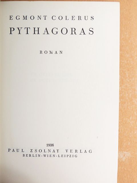 Egmont Colerus - Pythagoras [antikvár]