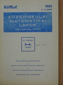 Laczkovich Miklós - Középiskolai matematikai lapok 1983/8-9. [antikvár]