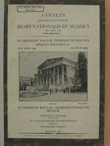 G. Klosváry - Az Országos Magyar Természettudományi Muezum folyóirata - Állattani rész 1942. XXXV. kötet [antikvár]
