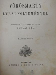 Vörösmarty Mihály - Vörösmarty lyrai költeményei II. [antikvár]