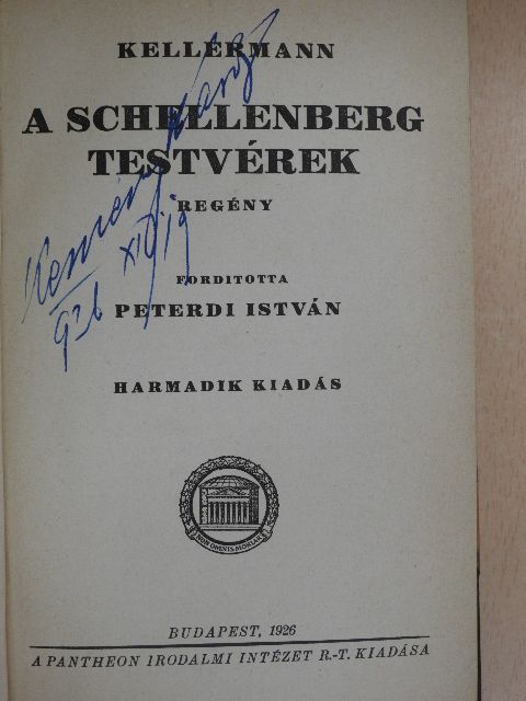 Kellermann - A Schellenberg testvérek [antikvár]