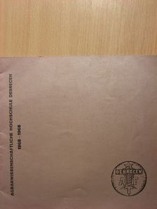Agrarwissenschaftliche Hochschule Debrecen 1868-1968 [antikvár]