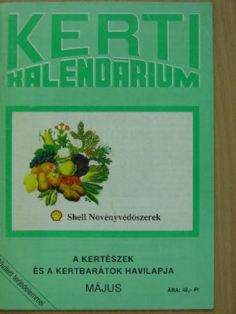 Dr. Ferenczy Tibor - Kerti Kalendárium 1992. május [antikvár]